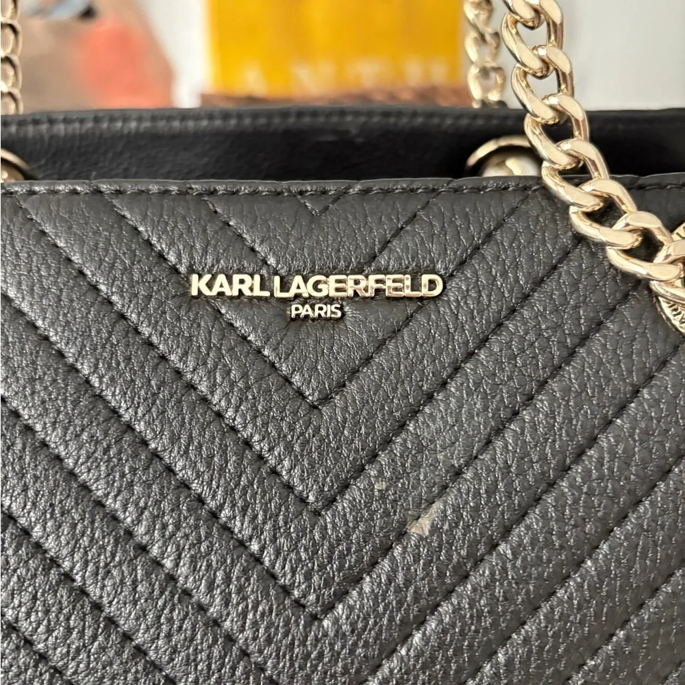 Karl Lagerfeld Black Quilted Women's Bag - Picture 3 of 8